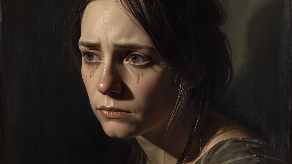 Sad woman with low self esteem