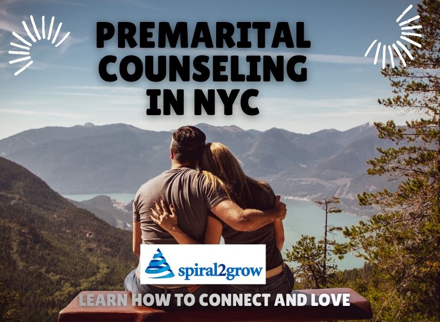 Couple preparing for marriage discussing expectations in premarital counseling