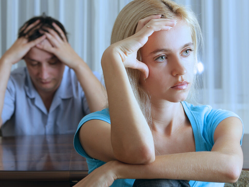 upset couple
